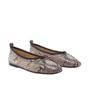 Everlane The Day Ballet Flat in Snakeskin Animal Print Size 7